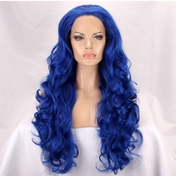 Blue Wavy Lace Front Wig - Picture 2 of 6
